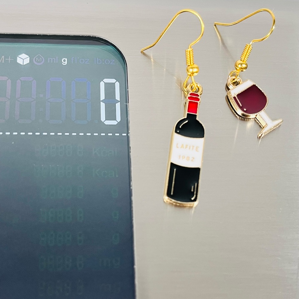 4/$20 Wine Bottle & Glass Mis-match Earrings - Picture 7 of 9